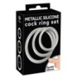 Metallic Silicone Cock Ring Set