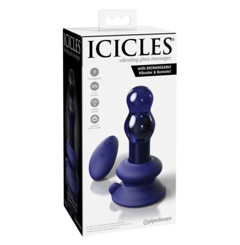 vibratore plug in vetro Icicles No 83 - Falli Vetro - Sexy Shop Ing...