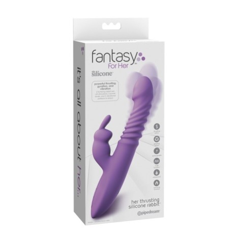 Vibratore vaginale riscaldante Her Thrusting Silicone Rabbit - Vibr...