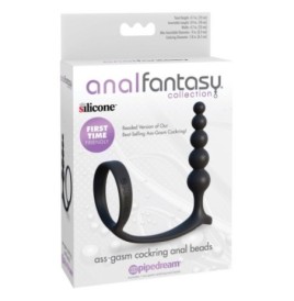 Fallo anale con anello fallico AssGasm Cockring Anal Beads - Falli ...