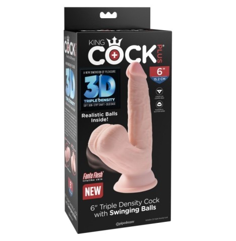 Fallo realistico con ventosa e testicoli 3D Cock Swinging Balls 6 I...