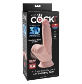 Fallo vaginale anale realistico 3D Cock Swinging Balls 7 Inch - Fal...