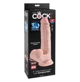 Fallo realistico con ventosa 3D Cock Swinging Balls 9 Inch - Falli ...