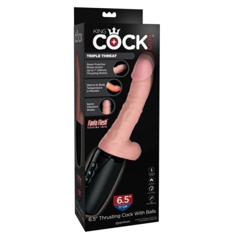 Macchina del sesso realistico riscaldante a spinta King Cock Plus T...