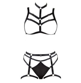 Completo intimo 3 pz BDSM Harness Set reggiseno slip - Abbigliament...