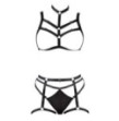 Completo intimo 3 pz BDSM Harness Set reggiseno slip