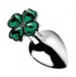 plug anale in acciaio lucky clover gem small anal plug