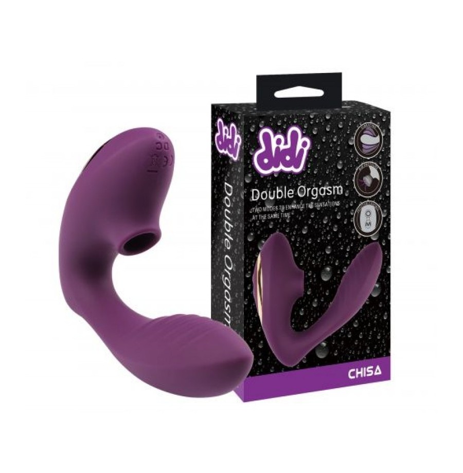 Vibratore vaginale con succhia clitoride Double Orgasm