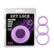 Set anelli fallici in silicone Magnum Force Purple