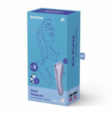 Vibratore vaginale succhia clitoride Dual Pleasure mauve - Succhia ...