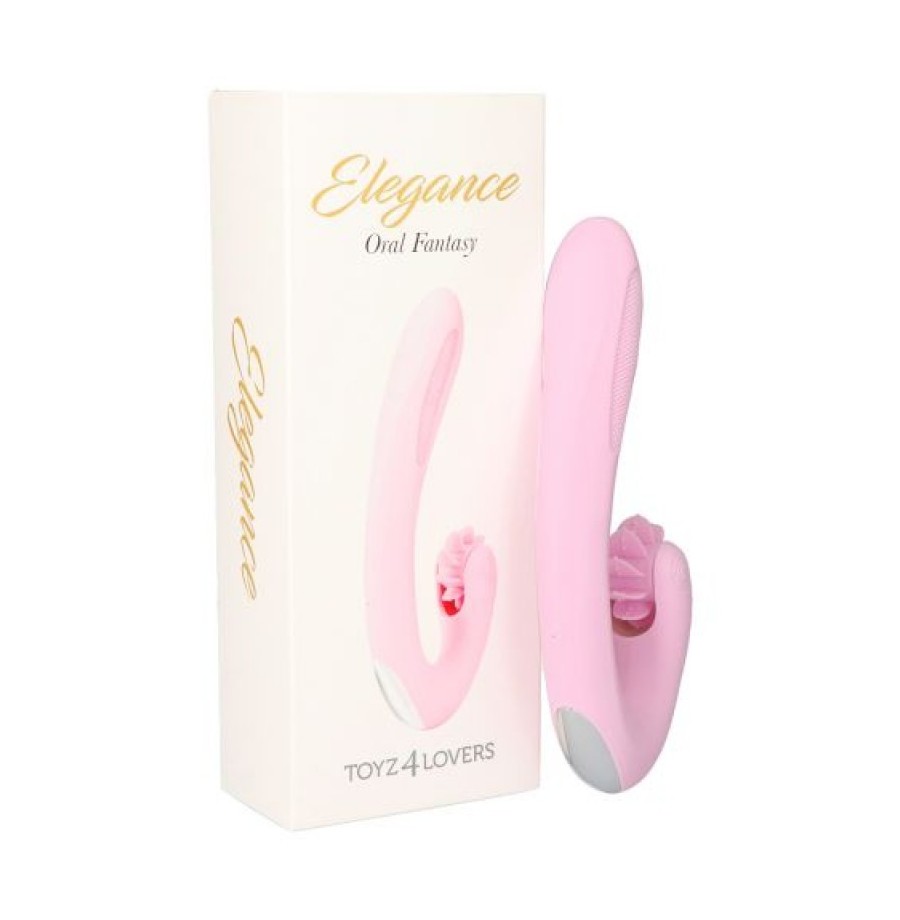 Vibratore vaginale con stimolatore clitoride Oral fantasy