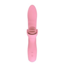 Vibratore vaginale ricaricabile doppio stimola clitoride Pink Taste...