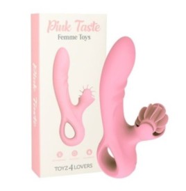 Vibratore vaginale ricaricabile doppio stimola clitoride Pink Taste...