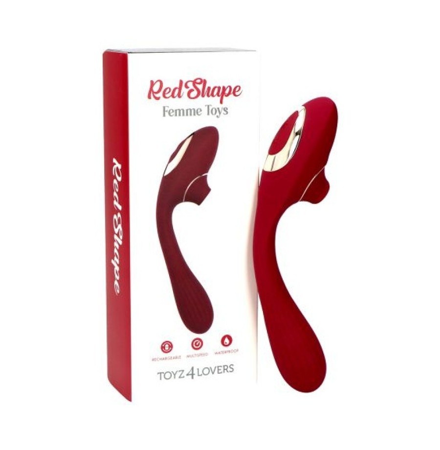 Vibratore vaginale succhia clitoride Red Shape