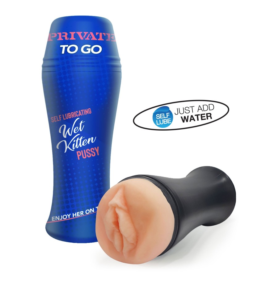 Masturbatore vagina realistica Wet Kitten Self Lube To Go