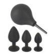 Kit sex toy anale in silicone Doccia intima con 3 anal plug S M L