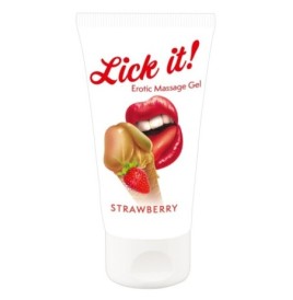 Erotic Massage Gel commestibile aroma fragola 50 ml - Coadiuvanti -...