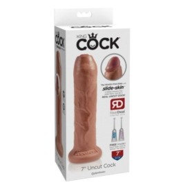 King Cock 7 "Uncut - Tan fallo realistico con ventosa - Falli Reali...