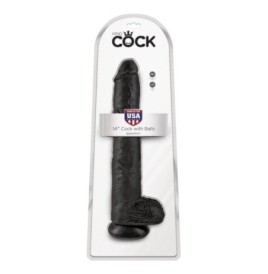 Fallo realistico con ventosa King Cock 14Inch With Balls nero - Fal...