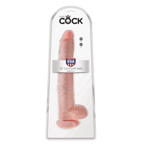 Fallo realistico con ventosa King Cock 14Inch With Balls - Dildo XX...