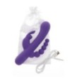 Vibratore triplo stimolatore vaginale anale clitoride in silicone