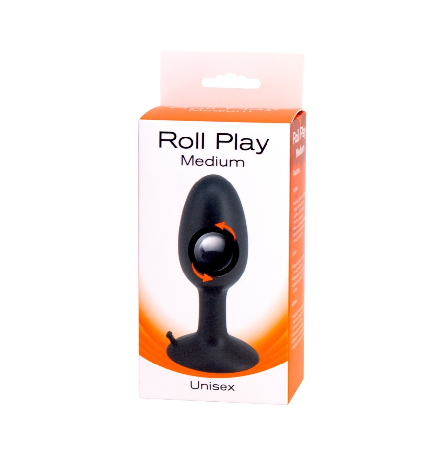 Plug anale in silicone con ventosa Roll Play Medium