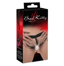 Tanga con pinze vaginali e perle Pearl String with Silicone Clamps ...