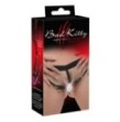 Tanga con pinze vaginali e perle Pearl String with Silicone Clamps