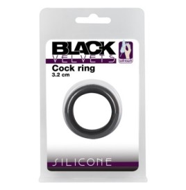 Anello fallico in silicone nero ritardante Cock Ring - Anelli Falli...