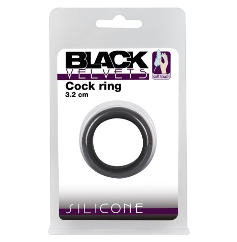 Anello fallico in silicone nero ritardante Cock Ring - Anelli Falli...