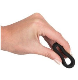 Anello fallico in silicone nero ritardante Cock Ring - Anelli Falli...