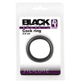 Anello fallico ritardante in silicone nero Cock Ring - Anelli Falli...