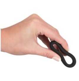 Anello fallico ritardante in silicone nero Cock Ring - Anelli Falli...