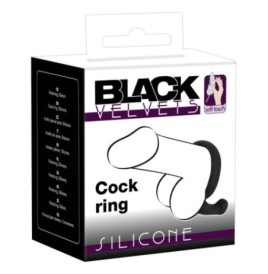 Anello fallico ritardande con plug anale Black Velvets Cock Ring - ...