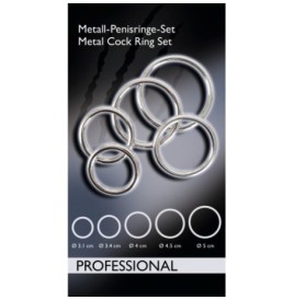 Anello fallico in metallo kit Set of 5 Cock Rings - Anelli Fallici ...