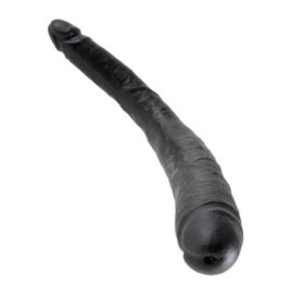 Fallo realistico nero doppio dildo vaginale anale 16" Tapered Doubl...