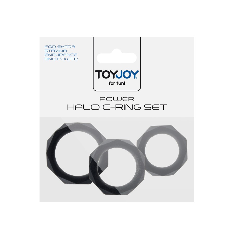 Anello fallico in silicone kit 3 pz Power Halo C-Ring Set