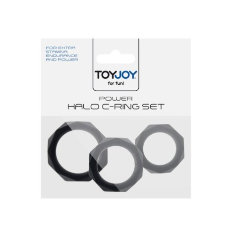 Anello fallico in silicone kit 3 pz Power Halo C-Ring Set - Anelli ...