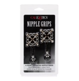 Pinze per capezzoli bondage 4-Point Weighted Nipple Press - Stimola...