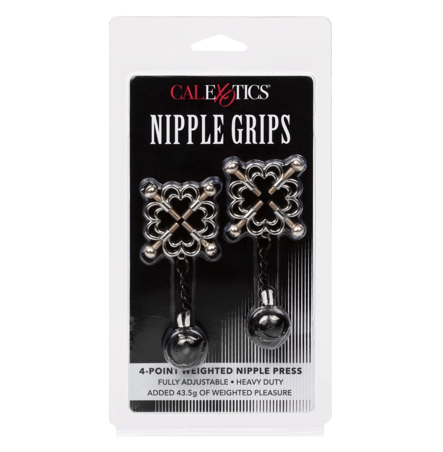 Pinze per capezzoli bondage 4-Point Weighted Nipple Press