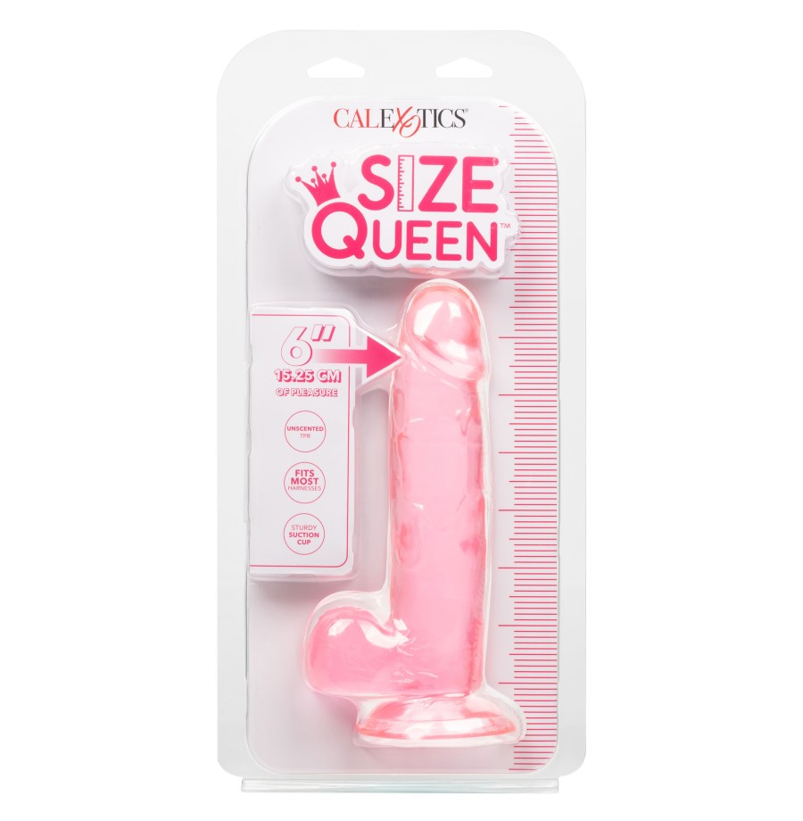 Fallo con ventosa e testicoli dildo realistico Queen Size Dong 6 Inch