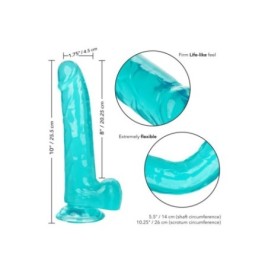 Fallo con ventosa e testicoli vaginale anale Queen Size Dong 8 Inch...