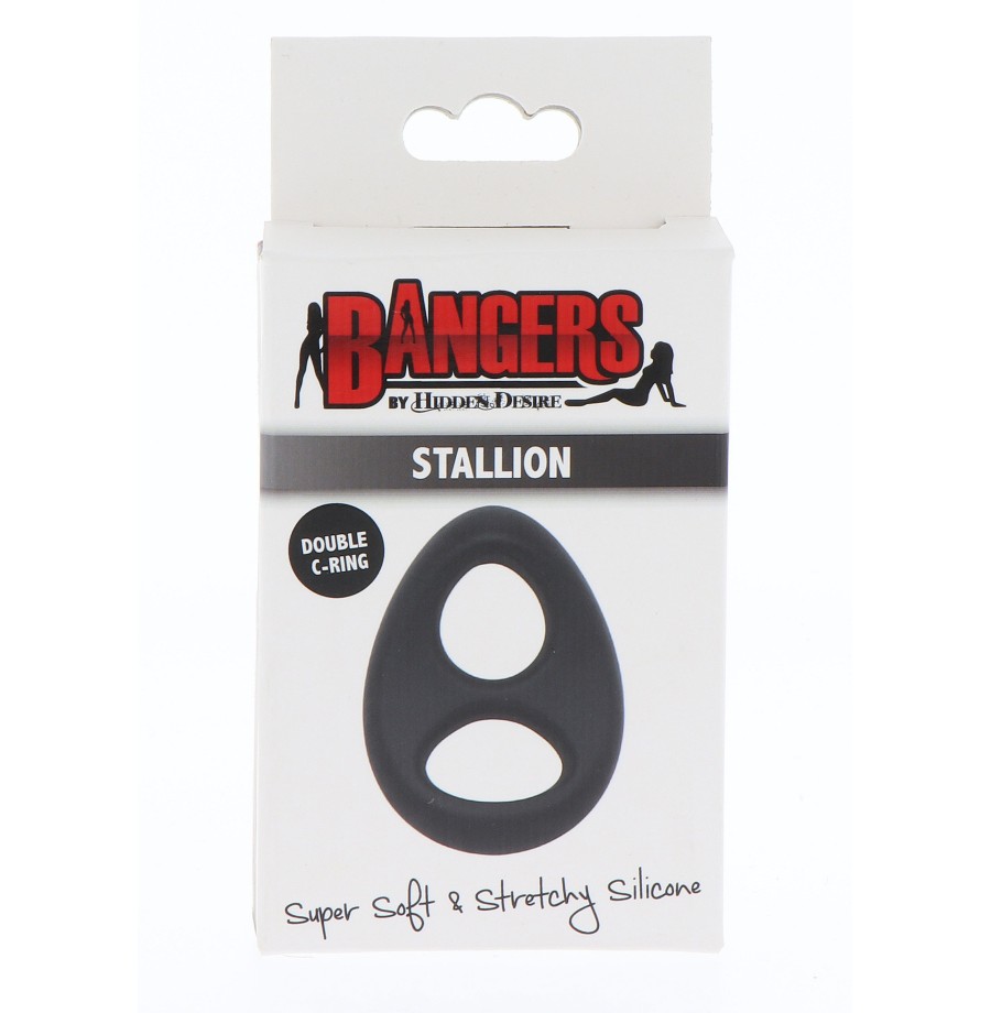 Anello fallico doppio Soft Silicone Stallion C-Ring