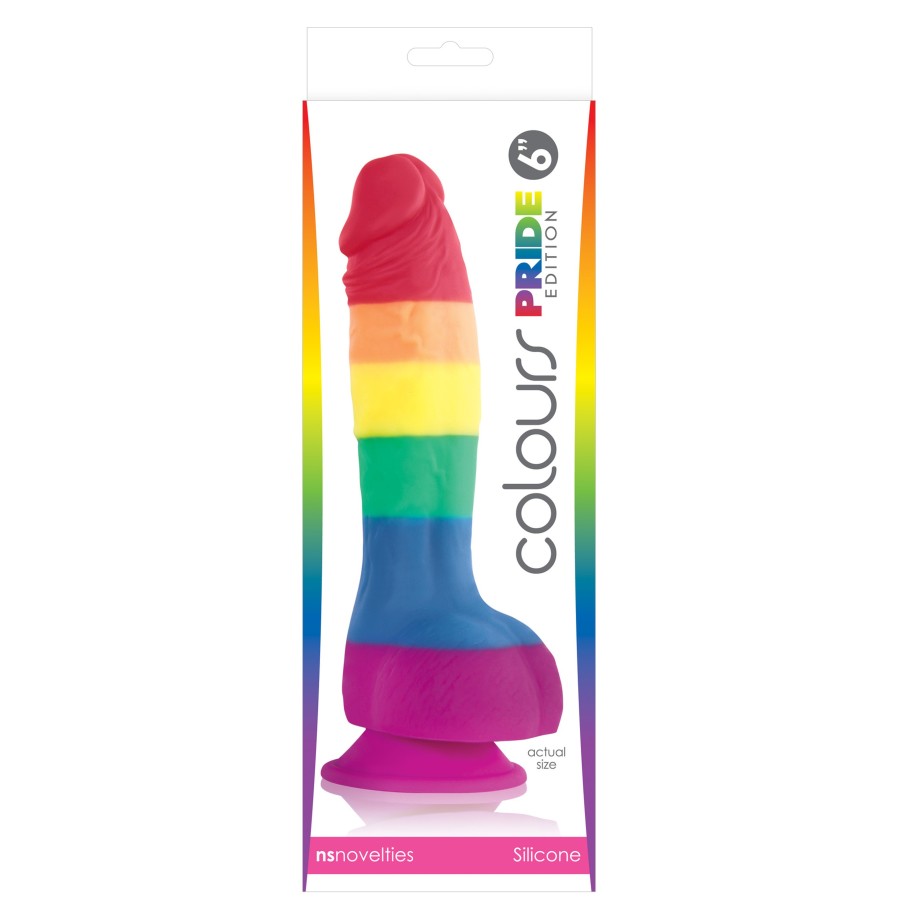 Fallo realistico vaginale anale con ventosa Pride Edition 6 Inch Dildo