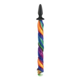 Plug anale in silicone nero mini dilatatore Unicorn Tails - Plug An...