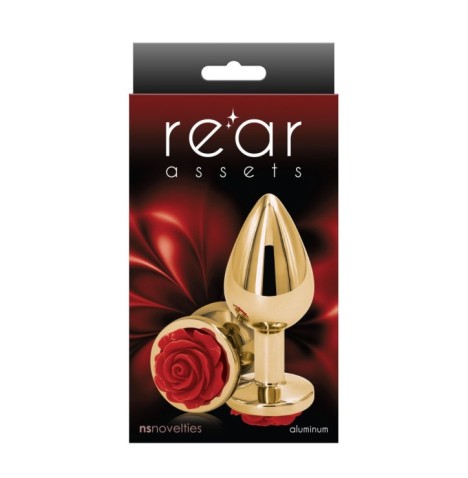 Plug anale Rose Buttplug Red Medium - Falli - Sexy Shop Ingrosso