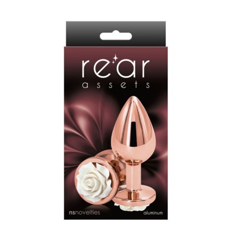 Plug anale Rose Buttplug white Medium - Falli - Sexy Shop Ingrosso