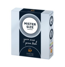 Profilattici sottili MISTER SIZE 57mm Condoms 3pcs - Profilattici -...