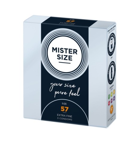 Profilattici sottili MISTER SIZE 57mm Condoms 3pcs - Profilattici -...