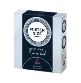 Preservativi sottili MISTER SIZE 64mm Condoms 3pcs - Profilattici -...